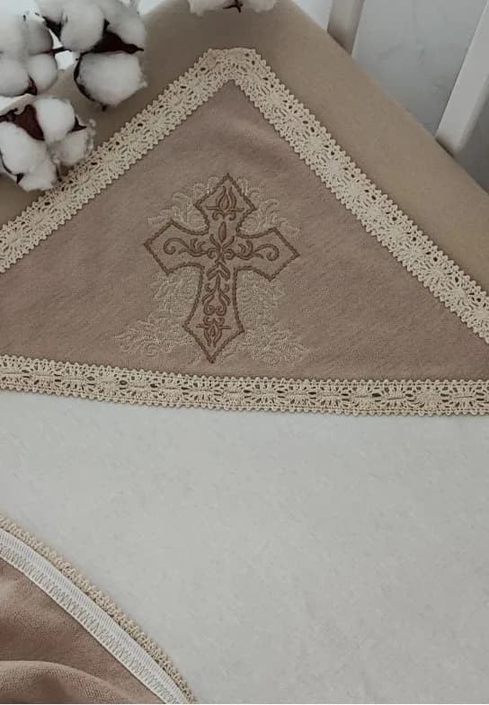 Крижма "Диво" ангора-кулір 75*80 Betis 91448212 -коричневий фото 2 Крижма "Диво" ангора-кулір 75*80 Betis 91448212 -коричневий фото 2