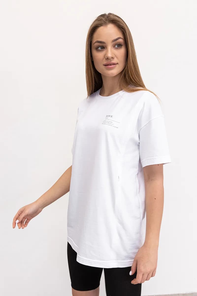 Футболка-туніка для вагітних і годування М-XL Юла мама Celesta TN-22.011 -білий фото 3 Футболка-туніка для вагітних і годування М-XL Юла мама Celesta TN-22.011 -білий фото 3