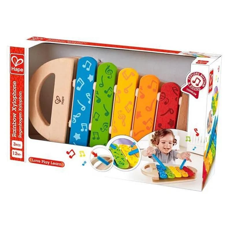 Ксилофон деревянный Hape РадугаE0606 фото 5 Ксилофон деревянный Hape РадугаE0606 фото 5