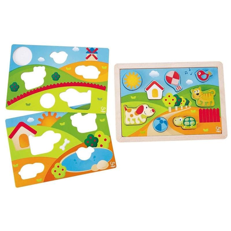 Рамка-вкладиш Hape Долина 3 в 1 E1601