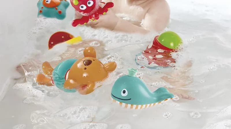Набор для купания Hape Мои первые игрушки для ванной 7 в 1 E0220 фото 3