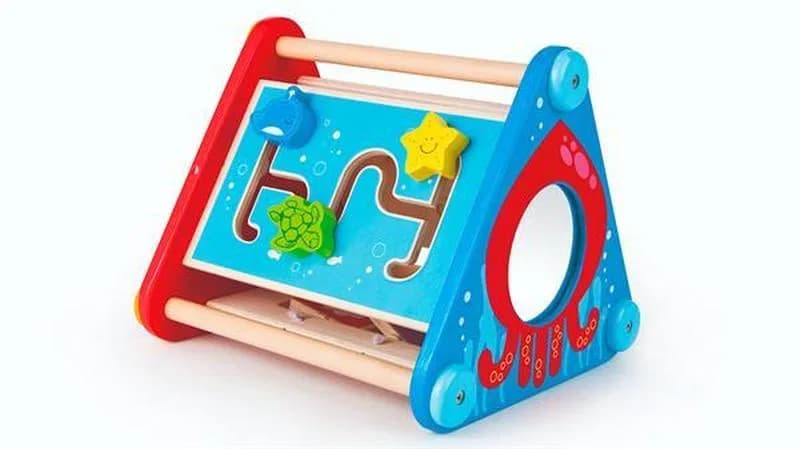 Бизибокс деревянный Hape 5 в 1 E0434 фото 7