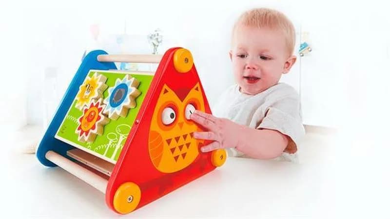 Бизибокс деревянный Hape 5 в 1 E0434 фото 4
