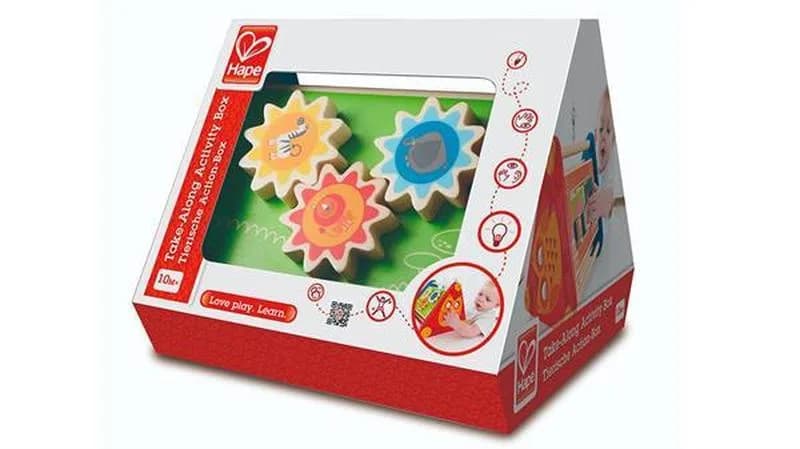 Бизибокс деревянный Hape 5 в 1 E0434 фото 8