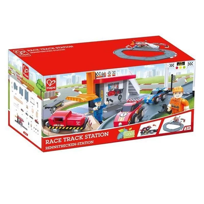 Автотрек Hape Гоночна траса та станція 34дет E3734 фото 8 Автотрек Hape Гоночна траса та станція 34дет E3734 фото 8