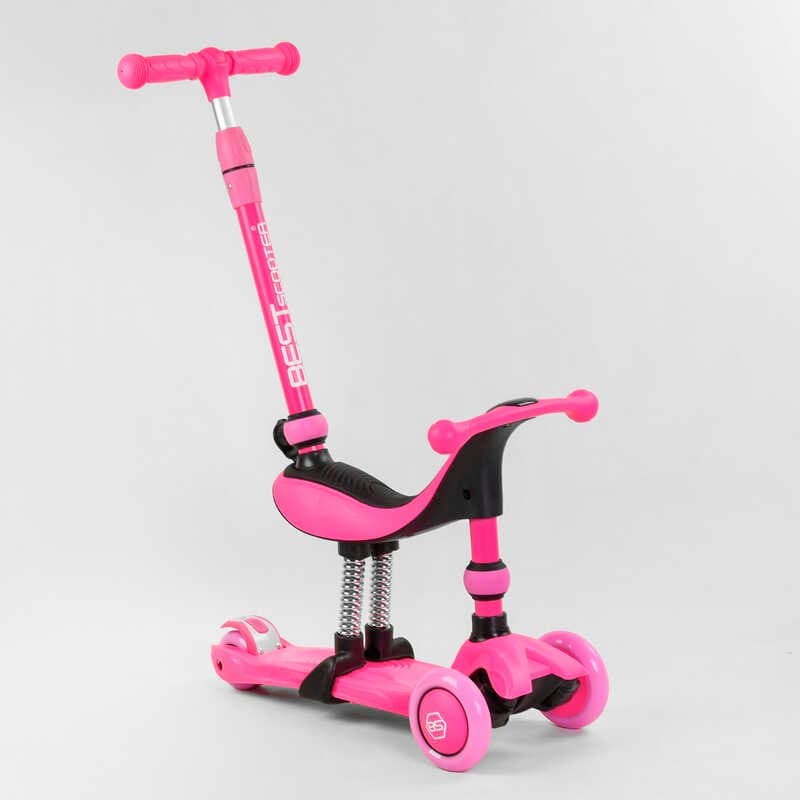 Самокат 3-х колесный Best Scooter с ручкой 3в1 BS-23180 Самокат 3-х колесный Best Scooter с ручкой 3в1 BS-23180