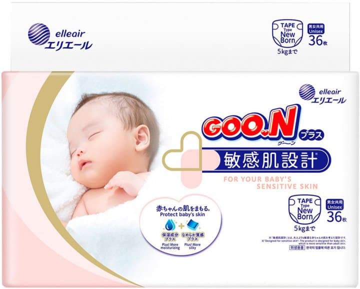 Подгузники Plus Goo.N newborn 36шт 853261 Подгузники Plus Goo.N newborn 36шт 853261