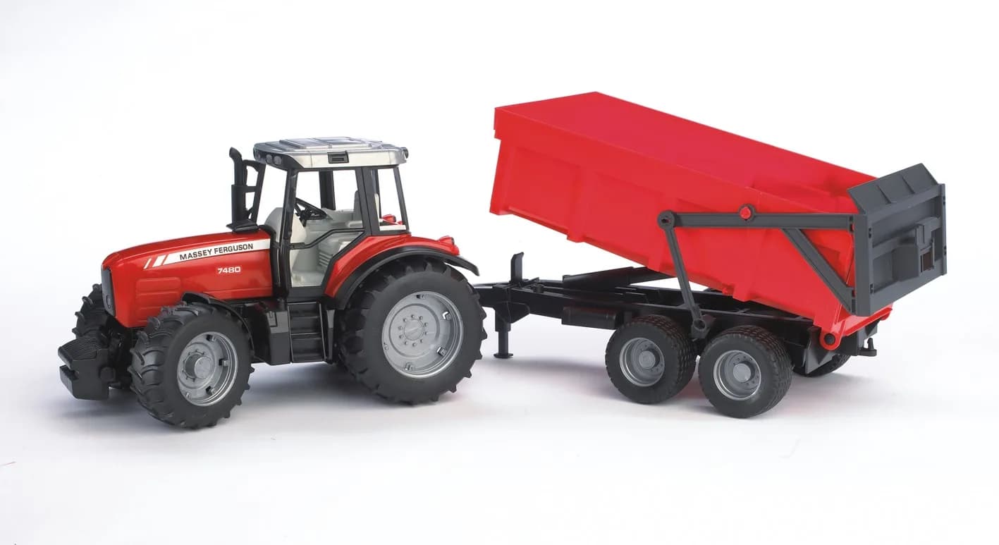 Трактор Massey Ferguson 7480 з причепом 1:16 Bruder 02045 фото 3 Трактор Massey Ferguson 7480 з причепом 1:16 Bruder 02045 фото 3