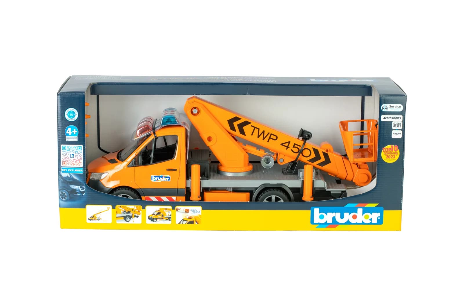 Автовышка Mercedes Sprinter с телескопической платформой 1:16 Bruder 02679 фото 9