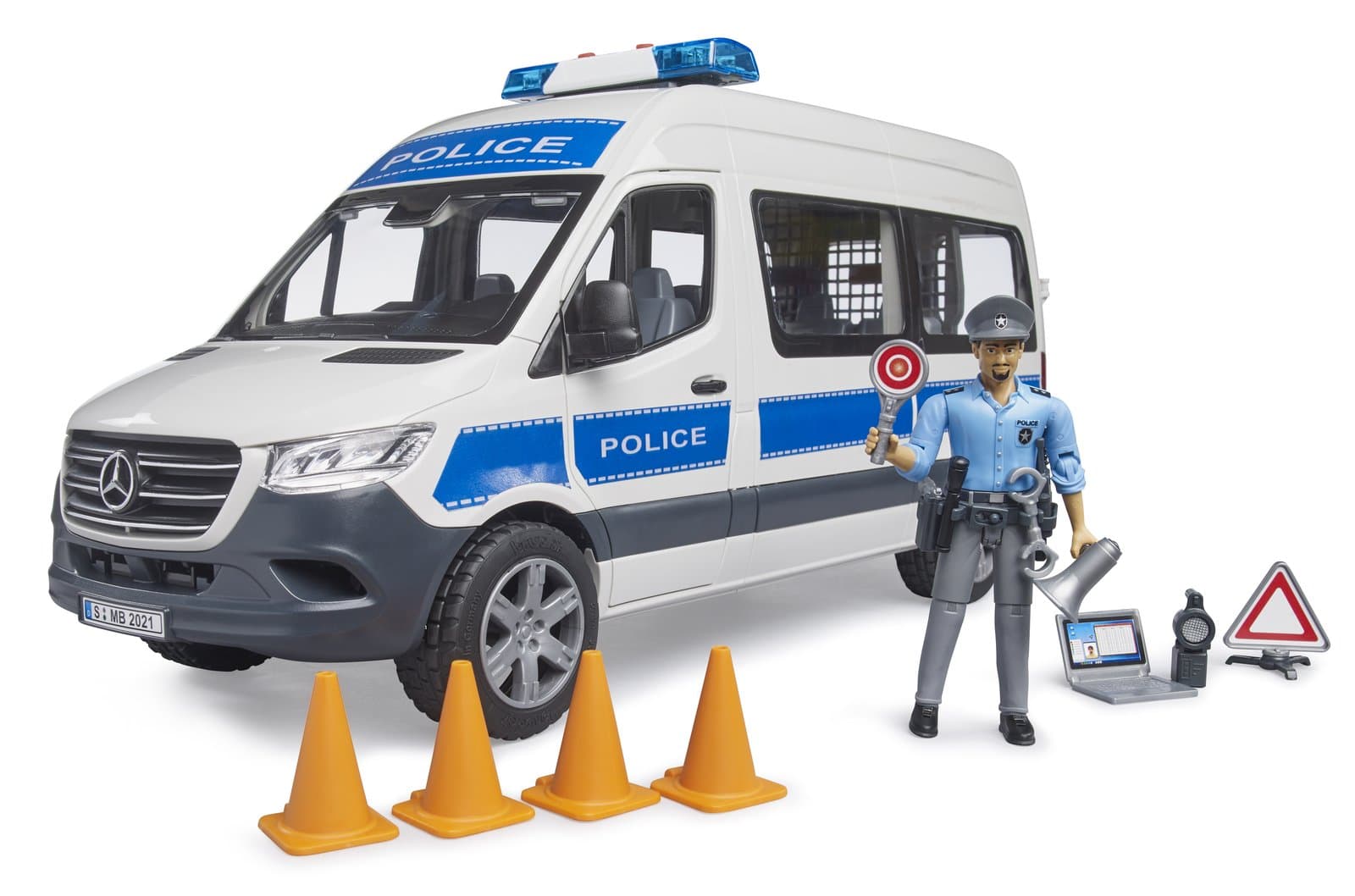 Поліцейське авто MB Sprinter з поліцейським та аксесуарами 1:16 Bruder 02683 Поліцейське авто MB Sprinter з поліцейським та аксесуарами 1:16 Bruder 02683
