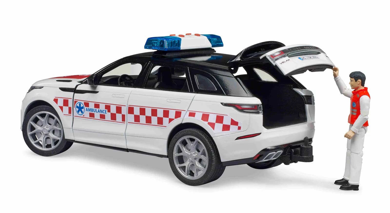 Автомобіль швидкої допомоги Range Rover Velar з фігуркою 1:16 Bruder 02885 фото 3 Автомобіль швидкої допомоги Range Rover Velar з фігуркою 1:16 Bruder 02885 фото 3