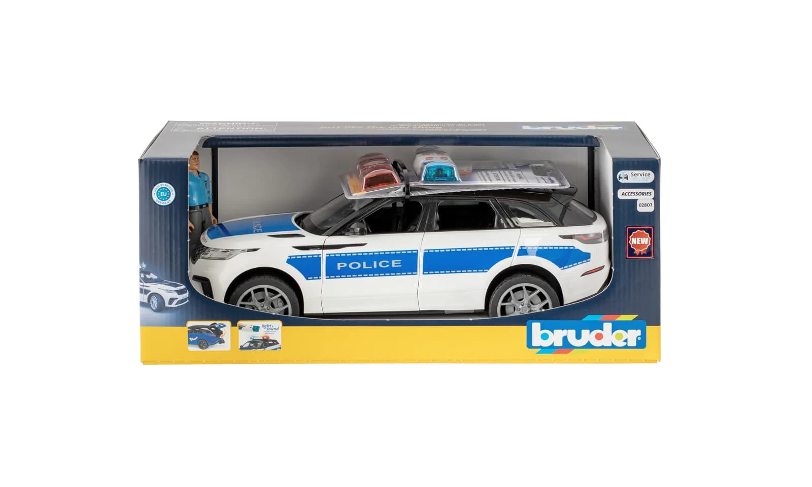Полицейский джип Range Rover Velar с фигуркой полицейского 1:16 Bruder 02890 фото 10