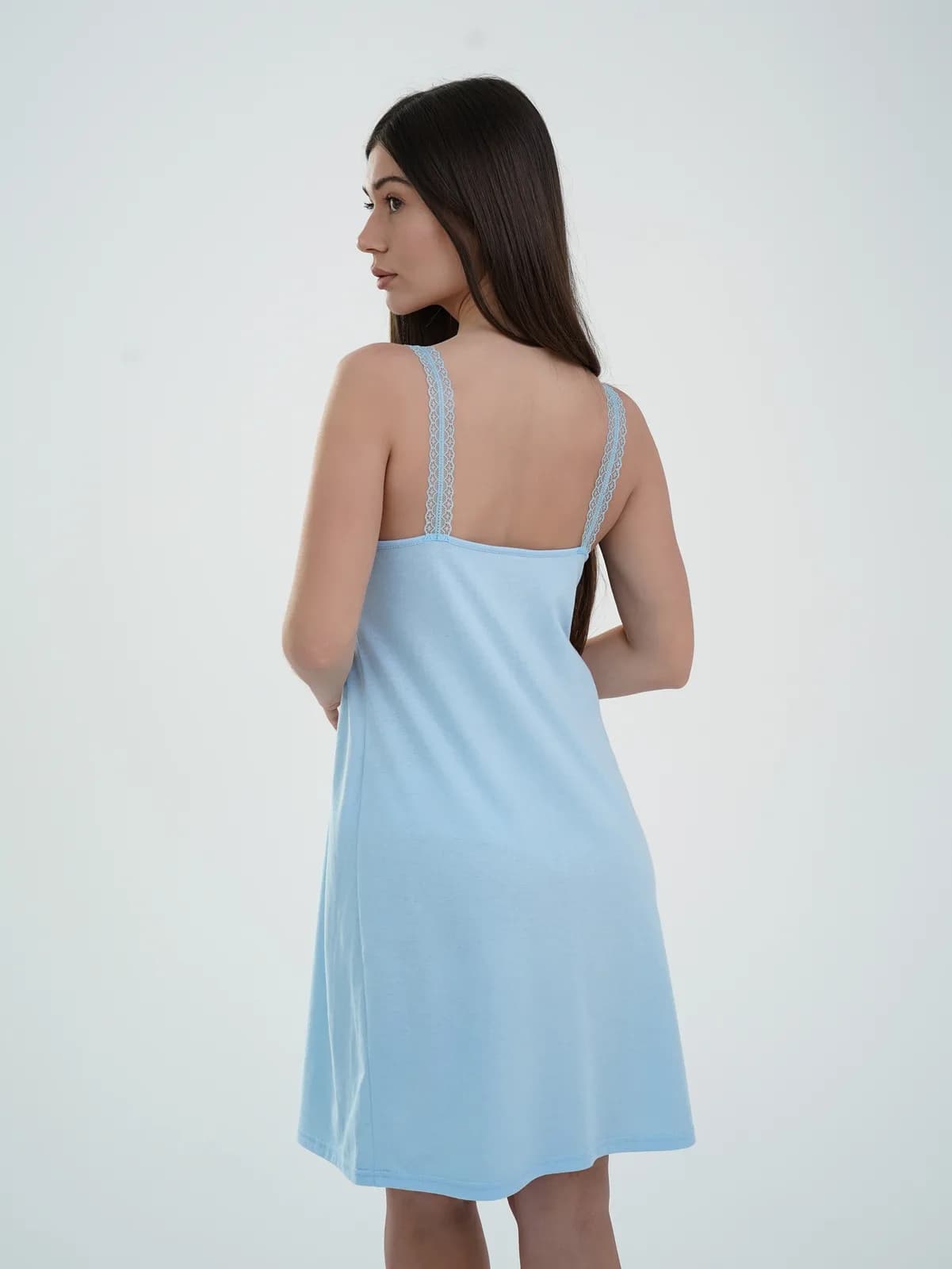 Ночная рубашка с кружевной бретелью S-XL Мамин Дом 24144 фото 2 Ночная рубашка с кружевной бретелью S-XL Мамин Дом 24144 фото 2