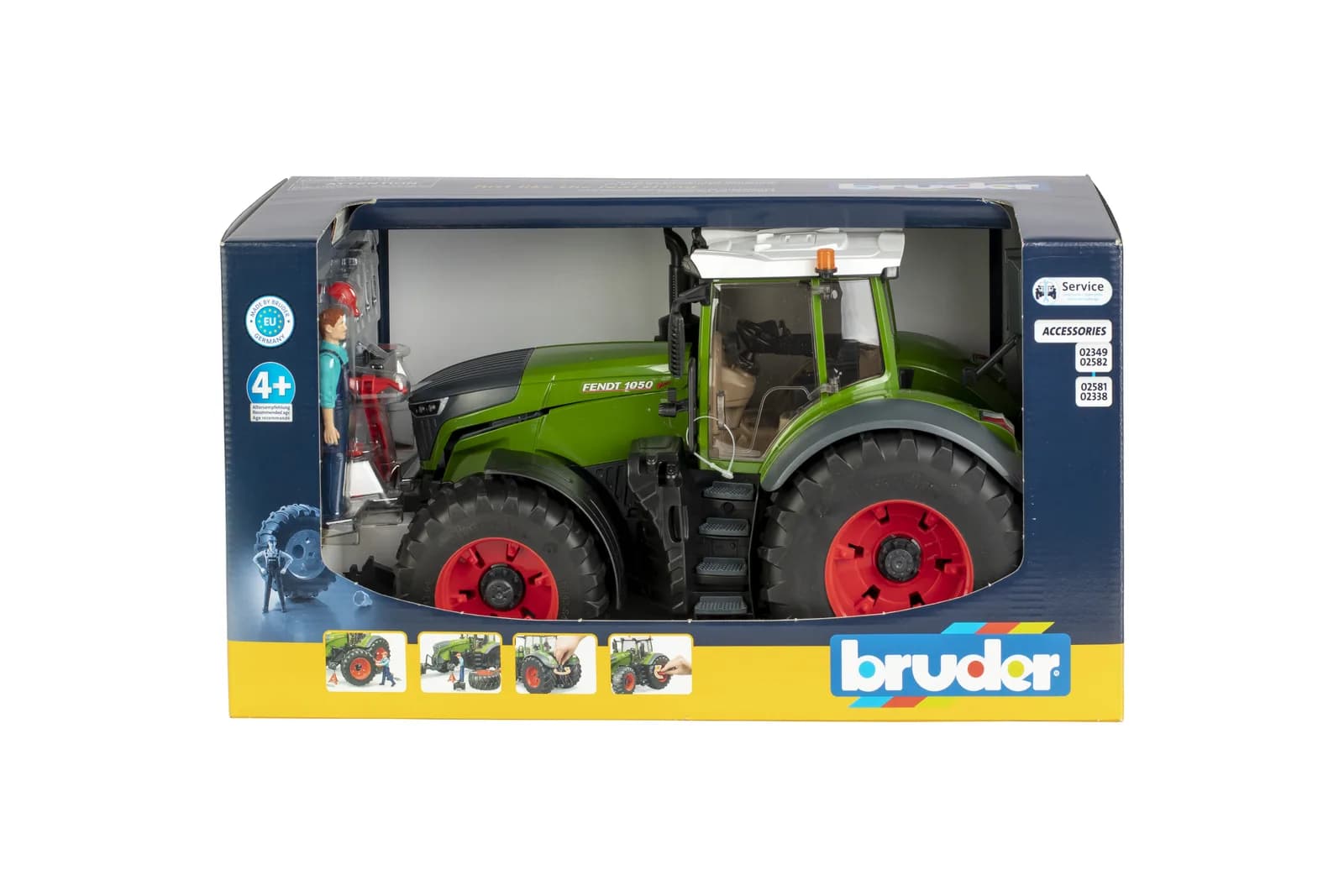 Трактор Fendt 1050 Vario з фігуркою та аксесуарами для ремонту 1:16 Bruder 04041 фото 6