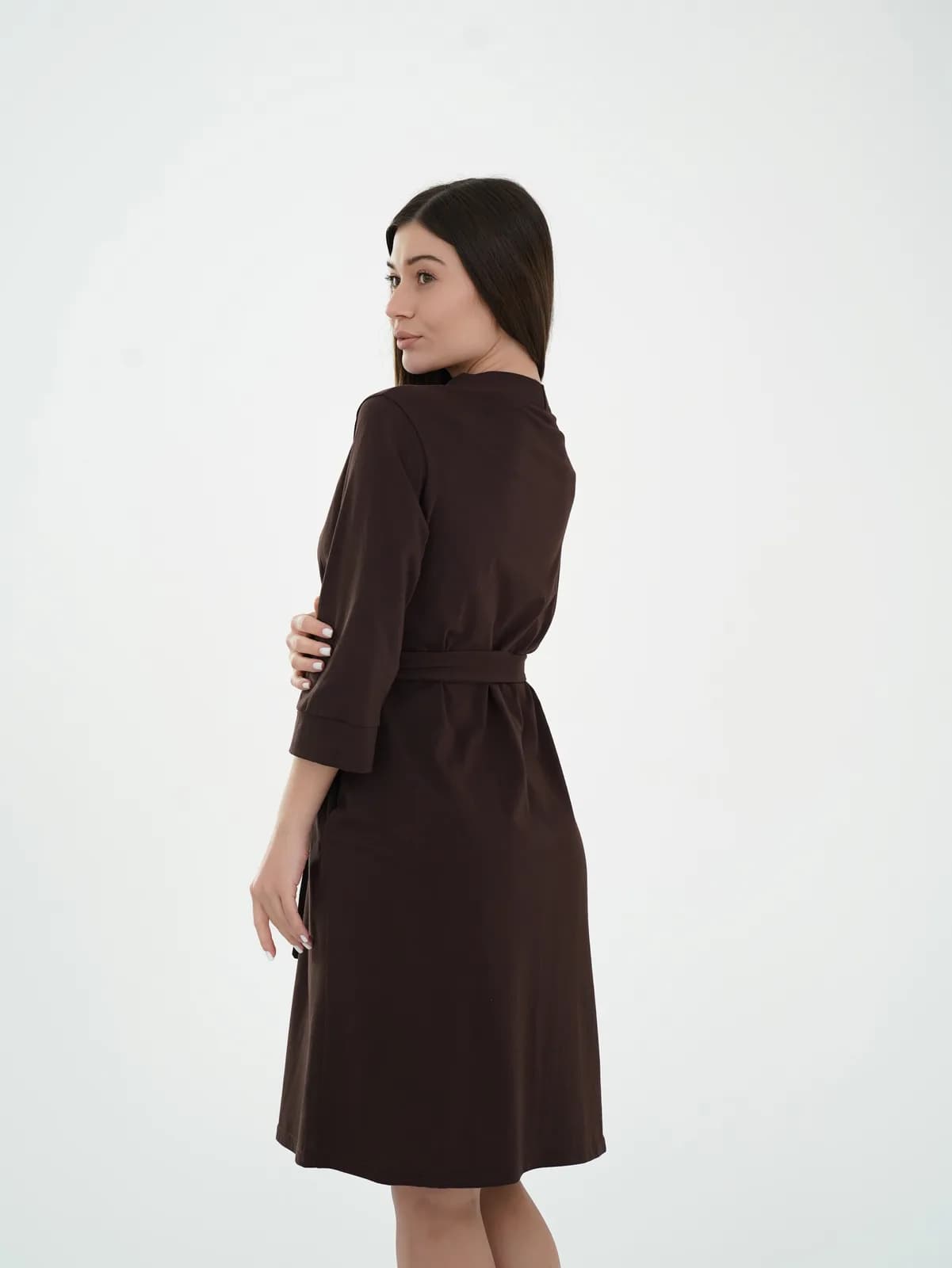 Халат для беременных и кормления XS-XXL Мамин Дом 25316-Шоколадный фото 2