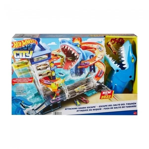 Набор игровой Hot Wheels Бегство от лютой акулы HDP06 фото 8