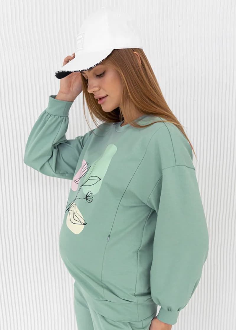 Світшот для вагітних і годування S-XL Юла мама Jenny SW-22.012 фото 4 Світшот для вагітних і годування S-XL Юла мама Jenny SW-22.012 фото 4