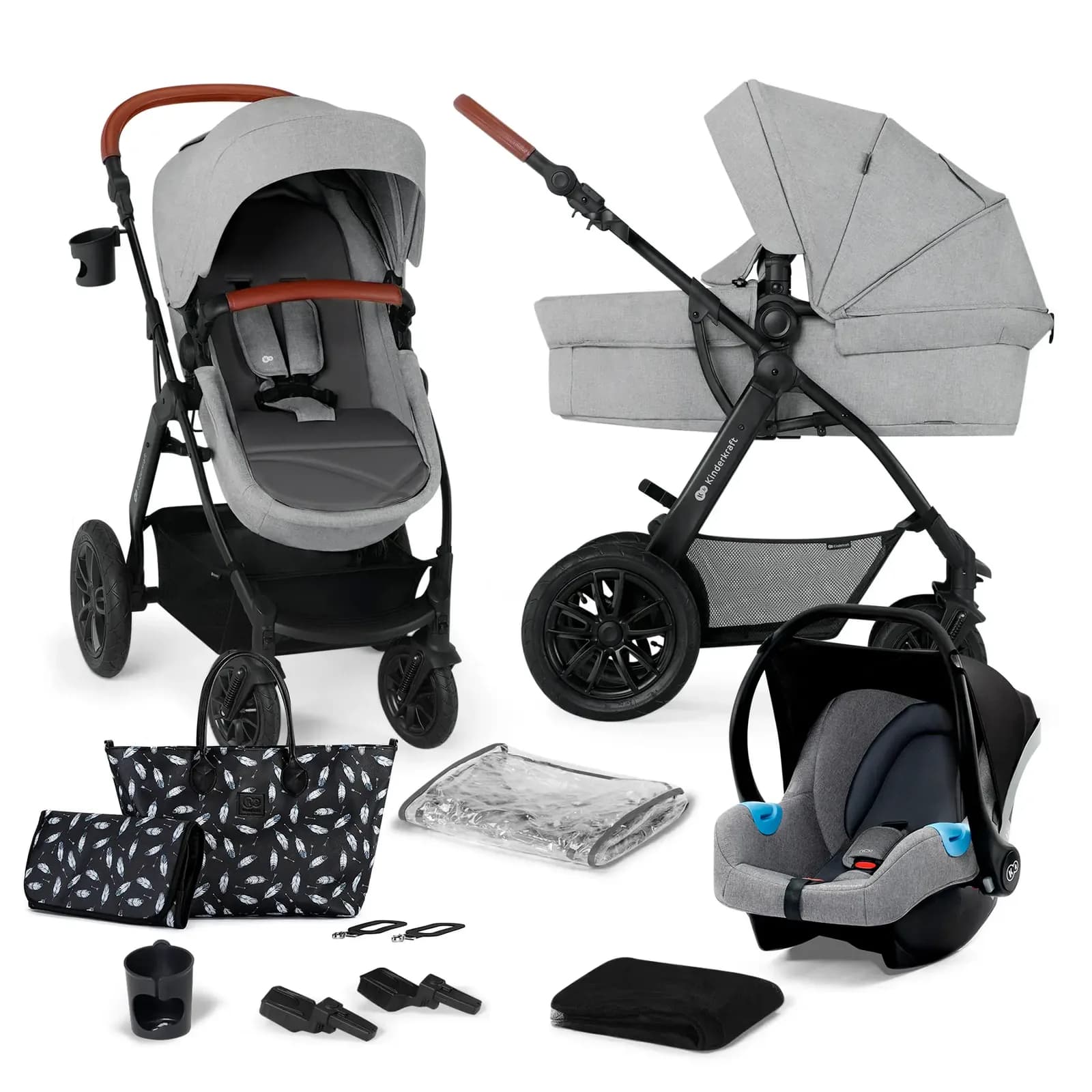 Коляска универсальная 3в1 Kinderkraft Newly KSNEWL00GRY3000 Moonlight Grey фото 6 Коляска универсальная 3в1 Kinderkraft Newly KSNEWL00GRY3000 Moonlight Grey фото 6