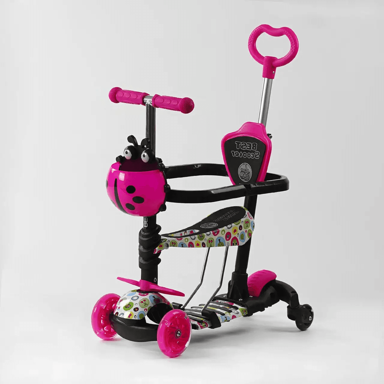 Самокат Best Scooter 3-х колесный с ручкой 5в1 LS-67367