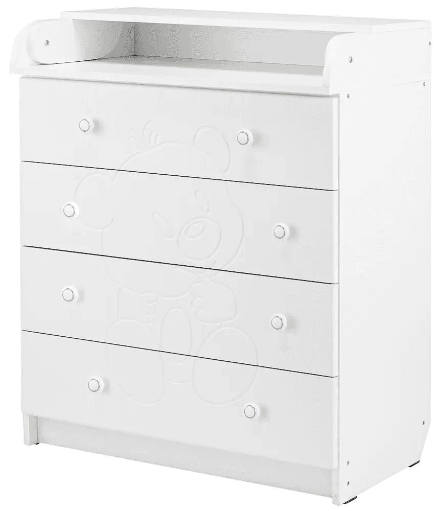 Комод-пеленатор Babyroom Медвежонок 102x80x50 625492 белый