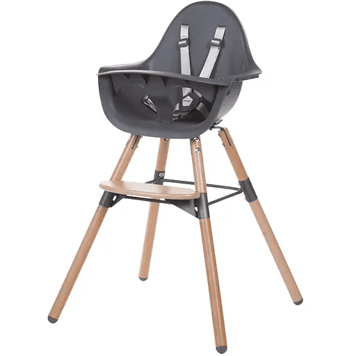 Стул для кормления Childhome Evolu 2 з бампером natural/anthracite CHEVOCHNA