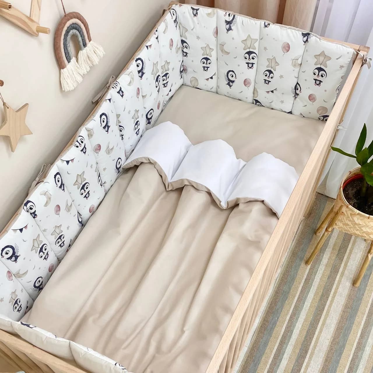 Постельный комплект Маленькая Соня Baby Dream Пингвин 6ед 0203152 фото 3 Постельный комплект Маленькая Соня Baby Dream Пингвин 6ед 0203152 фото 3