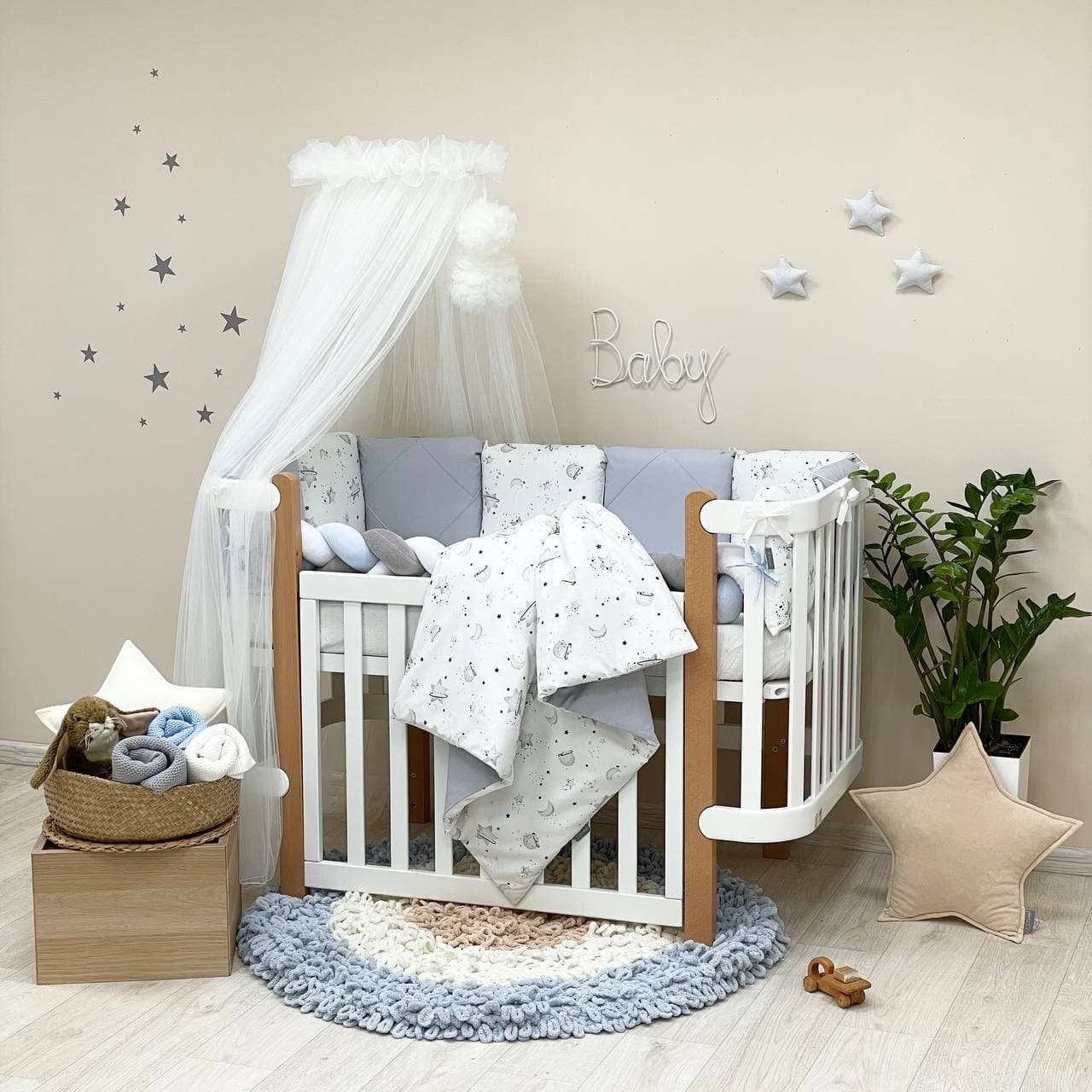 Постельный комплект Маленькая Соня Happy night Галактика 6ед 02107233 Постельный комплект Маленькая Соня Happy night Галактика 6ед 02107233