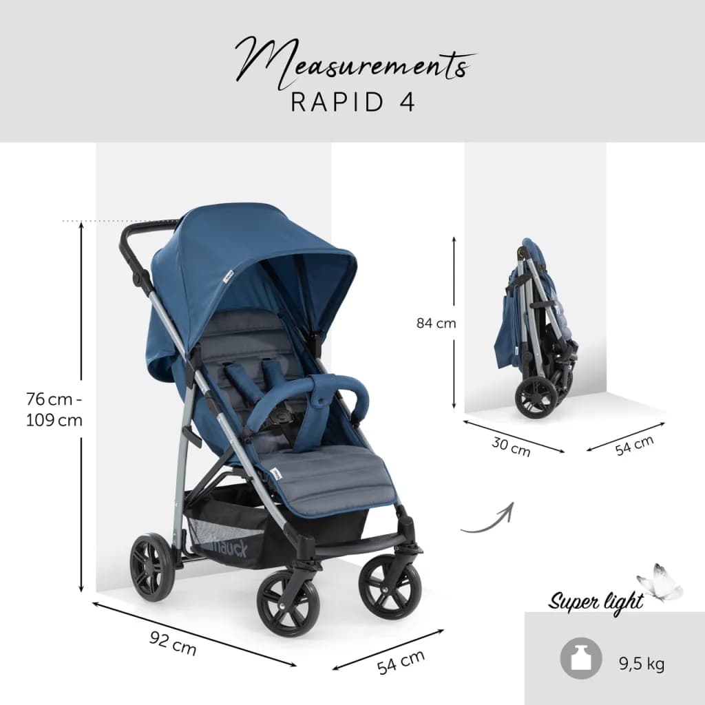 Коляска прогулянкова Hauck Rapid 4 14847-1 Petrol фото 5 Коляска прогулянкова Hauck Rapid 4 14847-1 Petrol фото 5