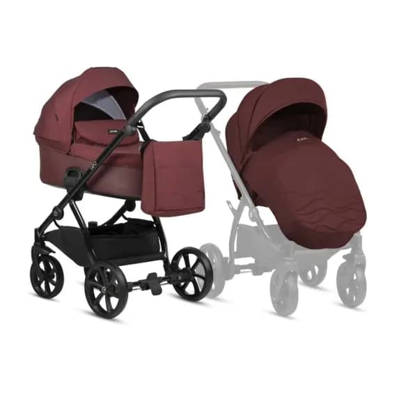 Коляска універсальна 2в1 Tutis Leo 1222220 Burgundy фото 2 Коляска універсальна 2в1 Tutis Leo 1222220 Burgundy фото 2