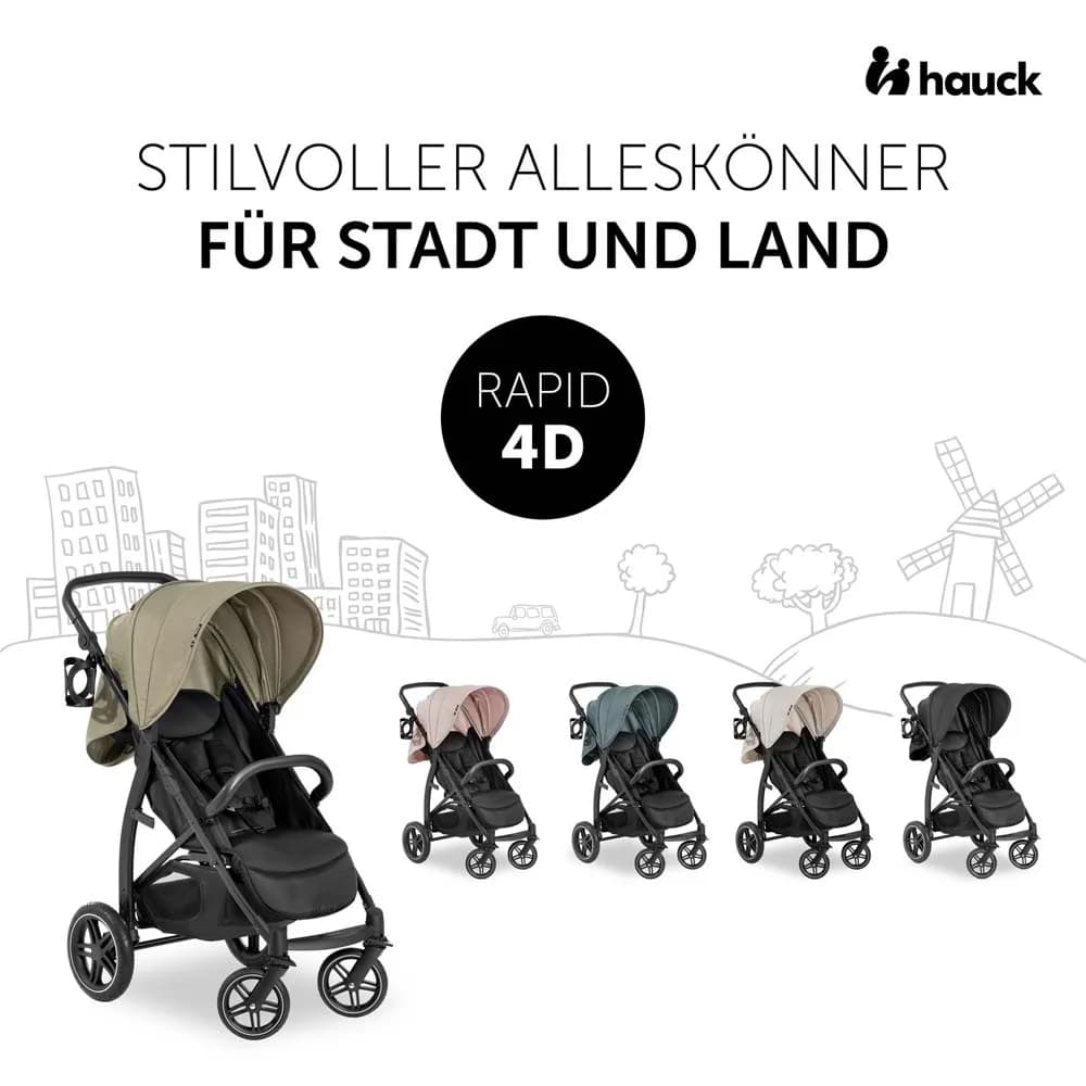 Коляска прогулочная Hauck Rapid 4D 14898-3 Olive фото 3