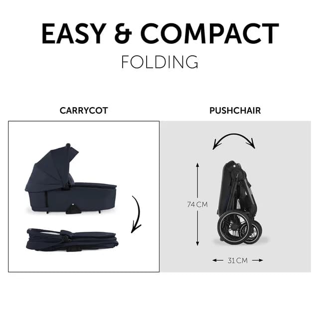 Коляска універсальна 2в1 Hauck Walk N Care 16545-4 Dark Navy Blue фото 6