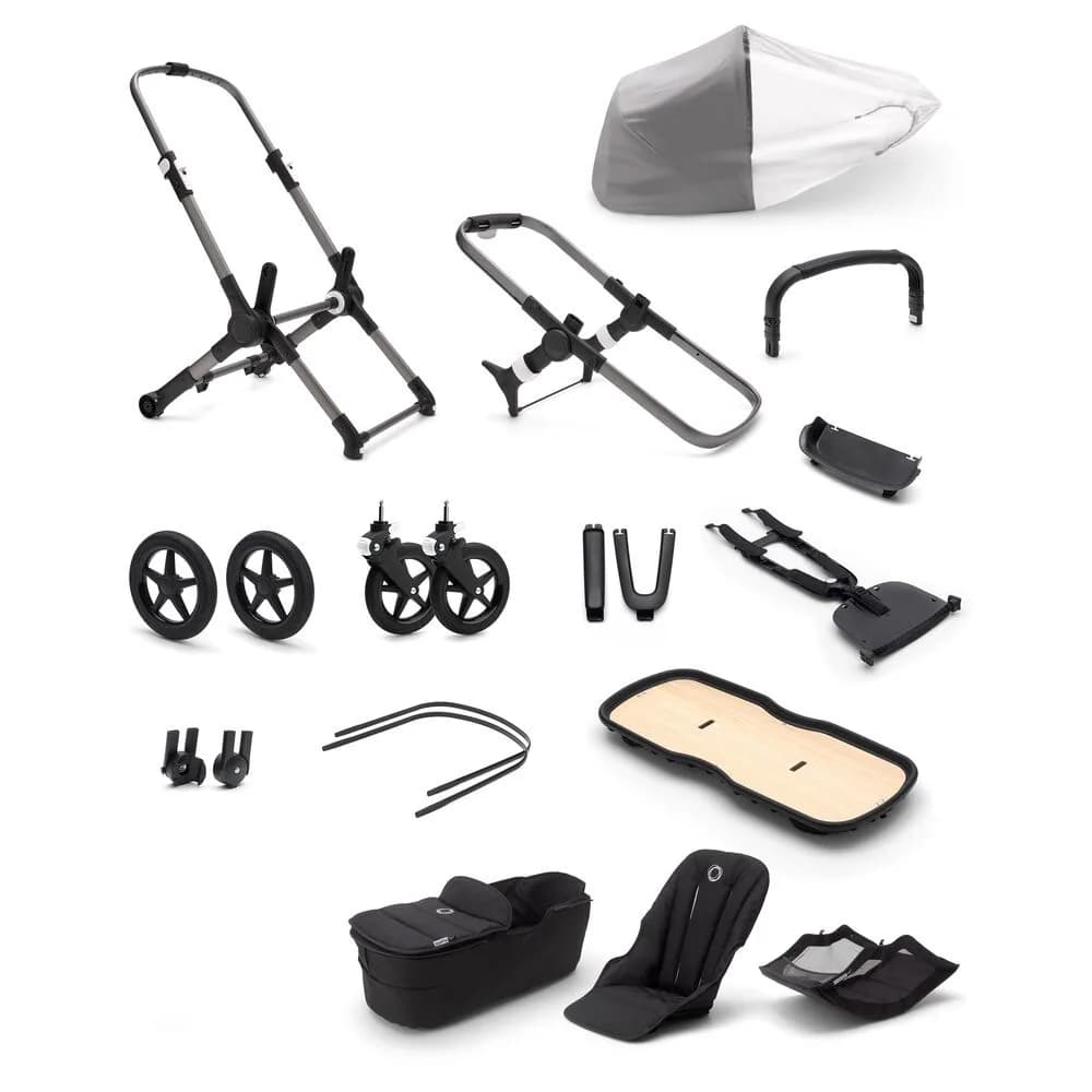 Коляска універсальна 2в1 Bugaboo Fox 3 без капюшона Graphite/Grey Melange 2306010041 фото 2