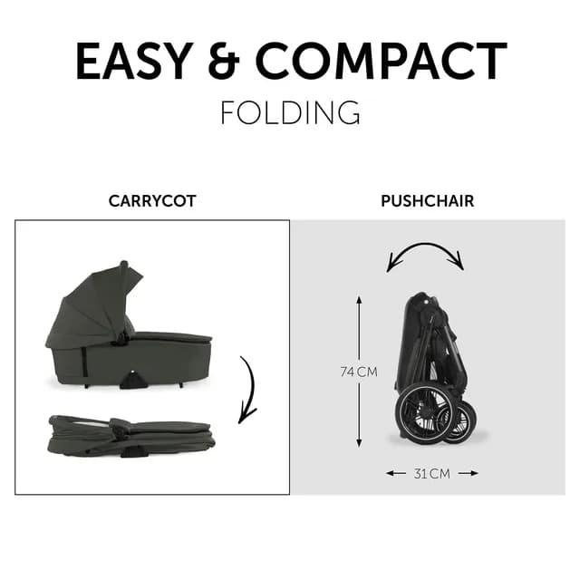 Коляска універсальна 2в1 Hauck Walk N Care Air 16549-2 Dark Olive фото 4