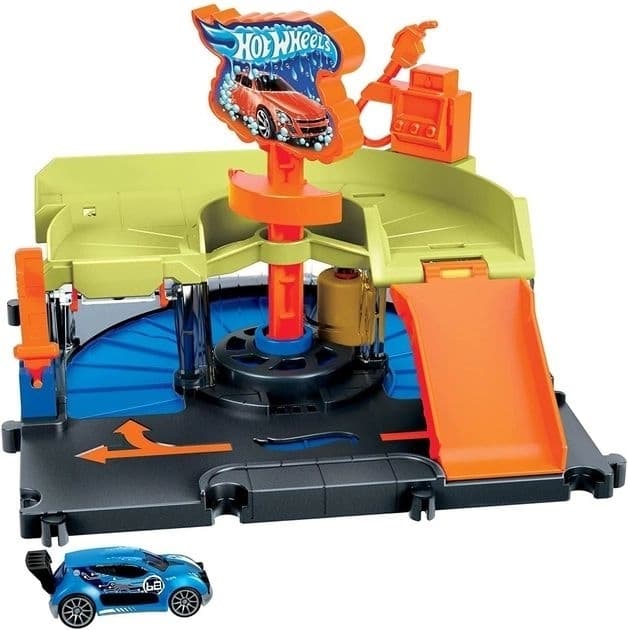 Набір ігровий Hot Wheels Швидкісна автомийка HDR27 Набір ігровий Hot Wheels Швидкісна автомийка HDR27