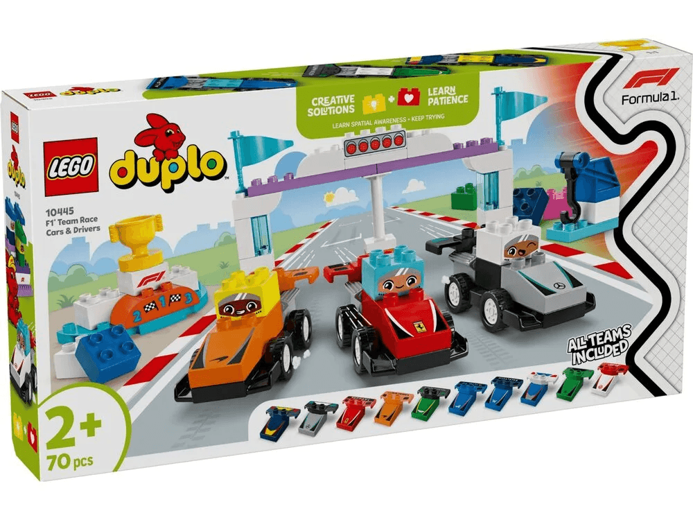 Конструктор Lego Duplo Автомобілі і пілоти команд Формули-1 70дет 10445 Конструктор Lego Duplo Автомобілі і пілоти команд Формули-1 70дет 10445