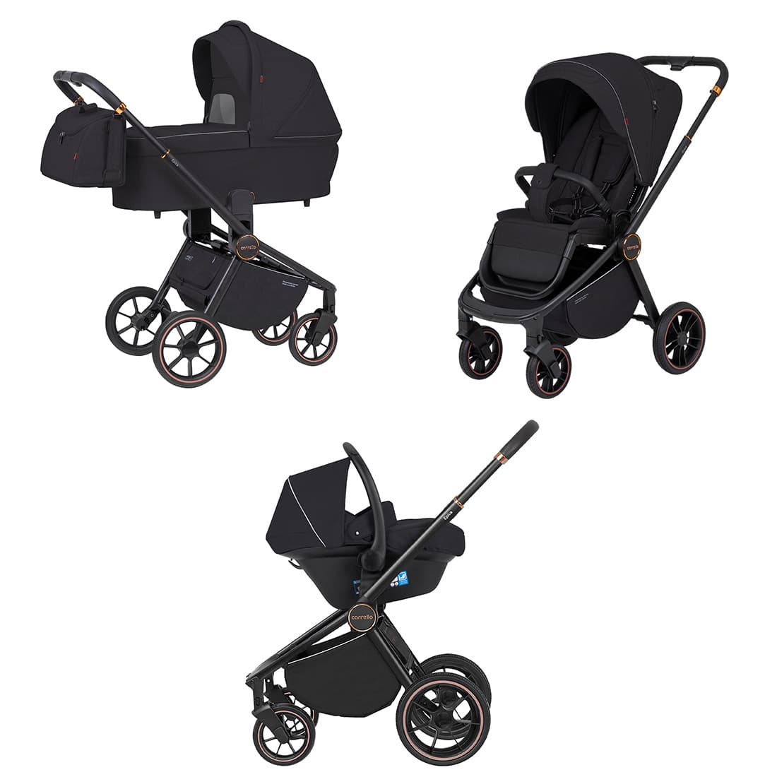 Коляска универсальная 3в1 CARRELLO Epica Space Black CRL-8511