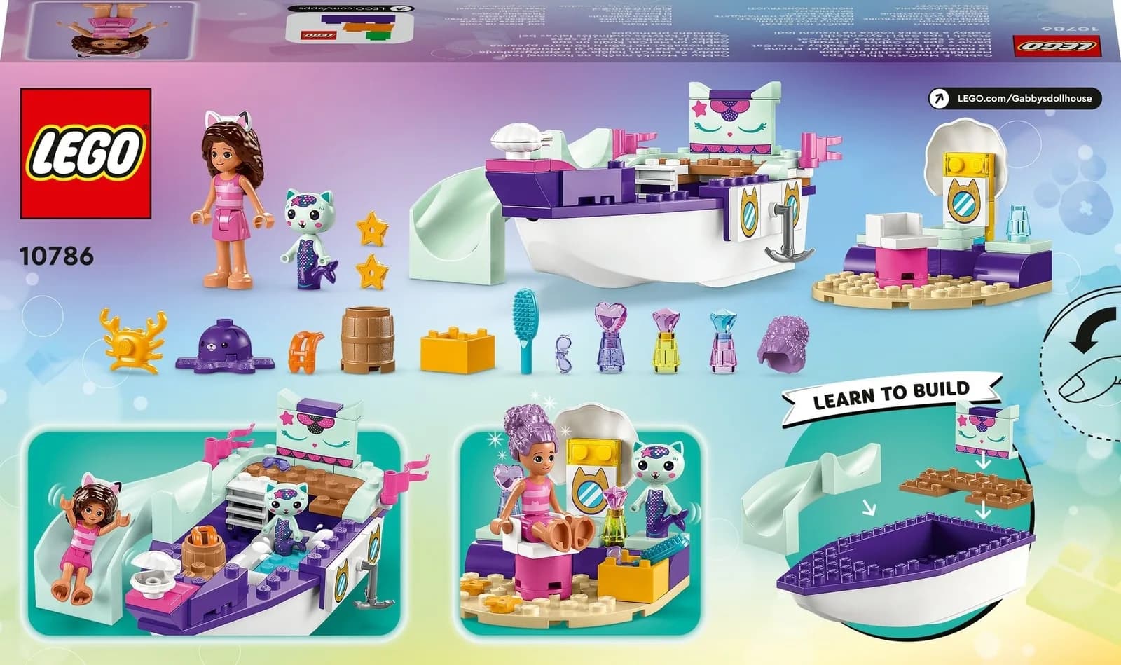 Конструктор Lego Gabby's Dollhouse Корабль и спа Габби и Нявки 88дет 10786 фото 8 Конструктор Lego Gabby's Dollhouse Корабль и спа Габби и Нявки 88дет 10786 фото 8