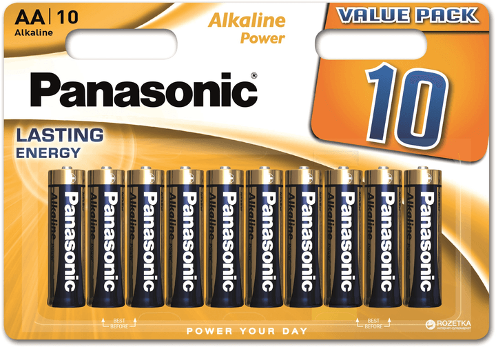 Батарейка Panasonic Alkaline Power AA LR6REB/10BW
