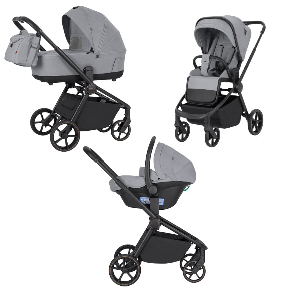 Коляска универсальная 3в1 CARRELLO Epica Silver Grey CRL-8511