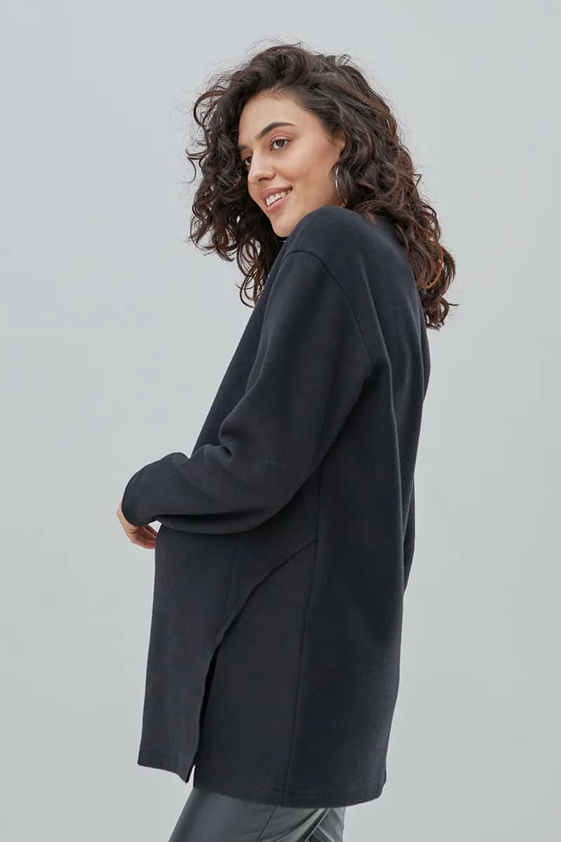 Туніка для вагітних і годування S-XL Юла мама OLIVE TN-43.011 -чорний фото 6 Туніка для вагітних і годування S-XL Юла мама OLIVE TN-43.011 -чорний фото 6