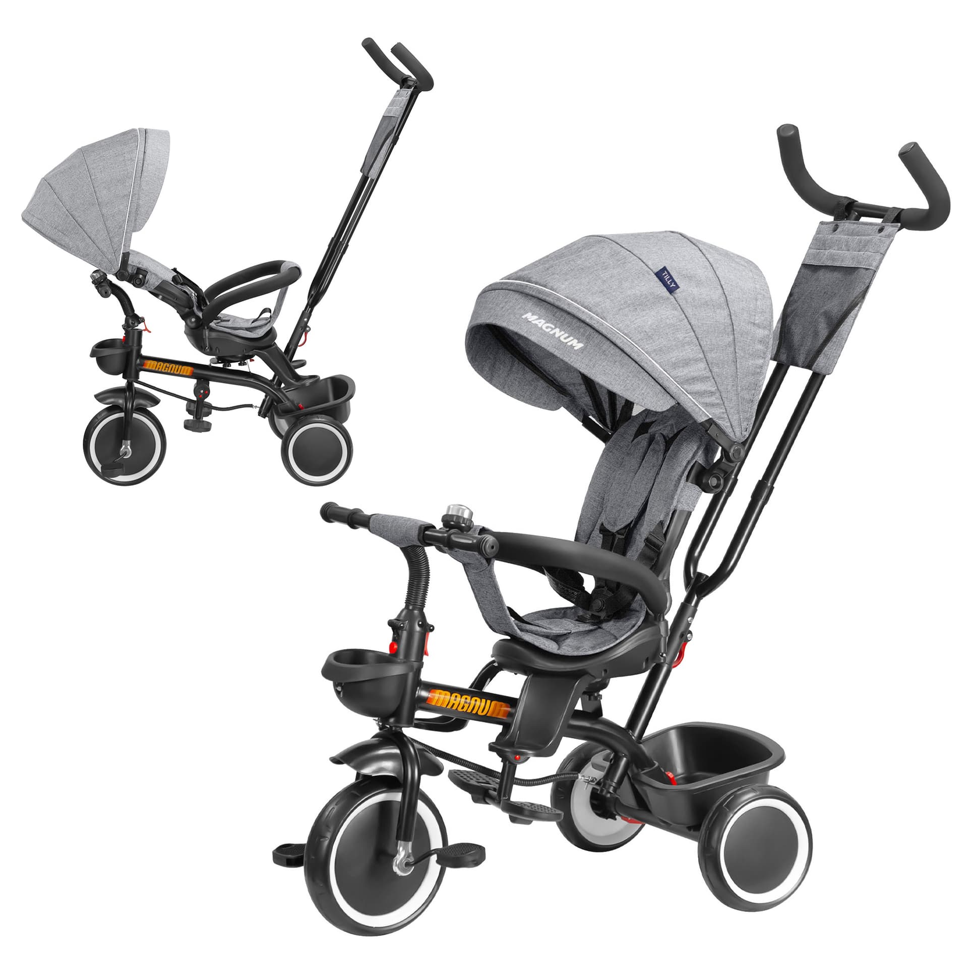 Велосипед 3-х колісний Tilly Magnum T-3814 Grey