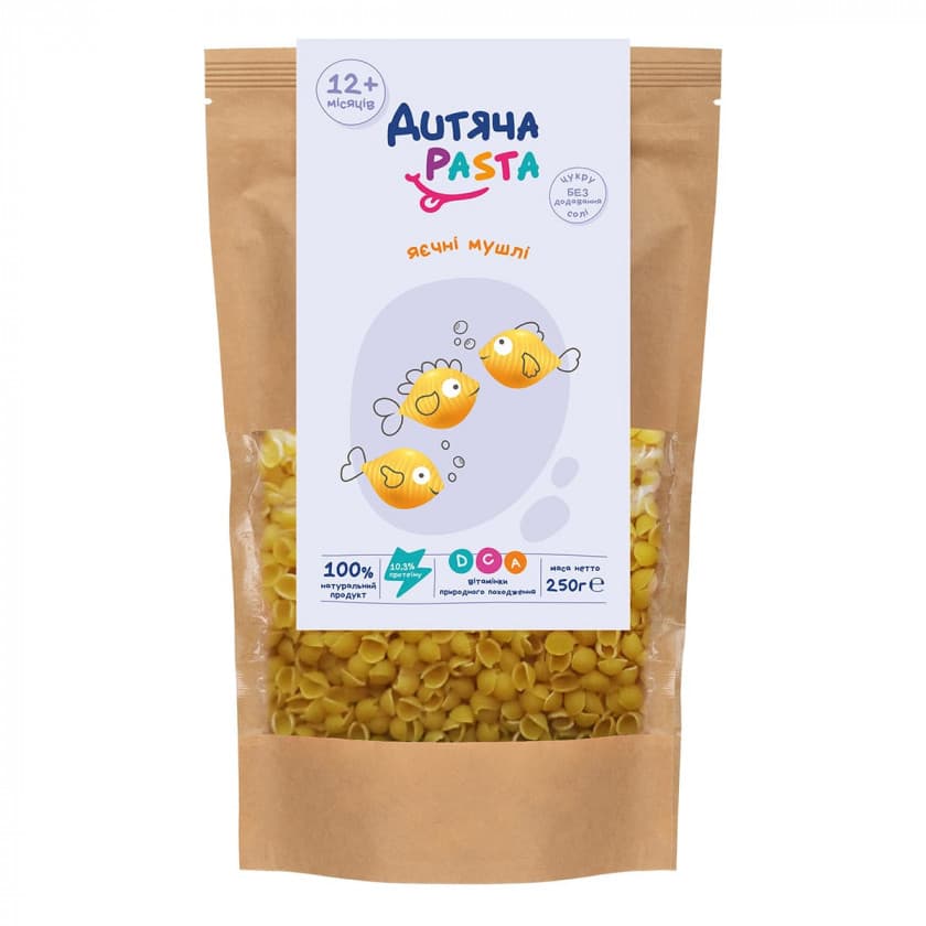 Макароны яичные раковины Дитяча Pasta 250г 1181074