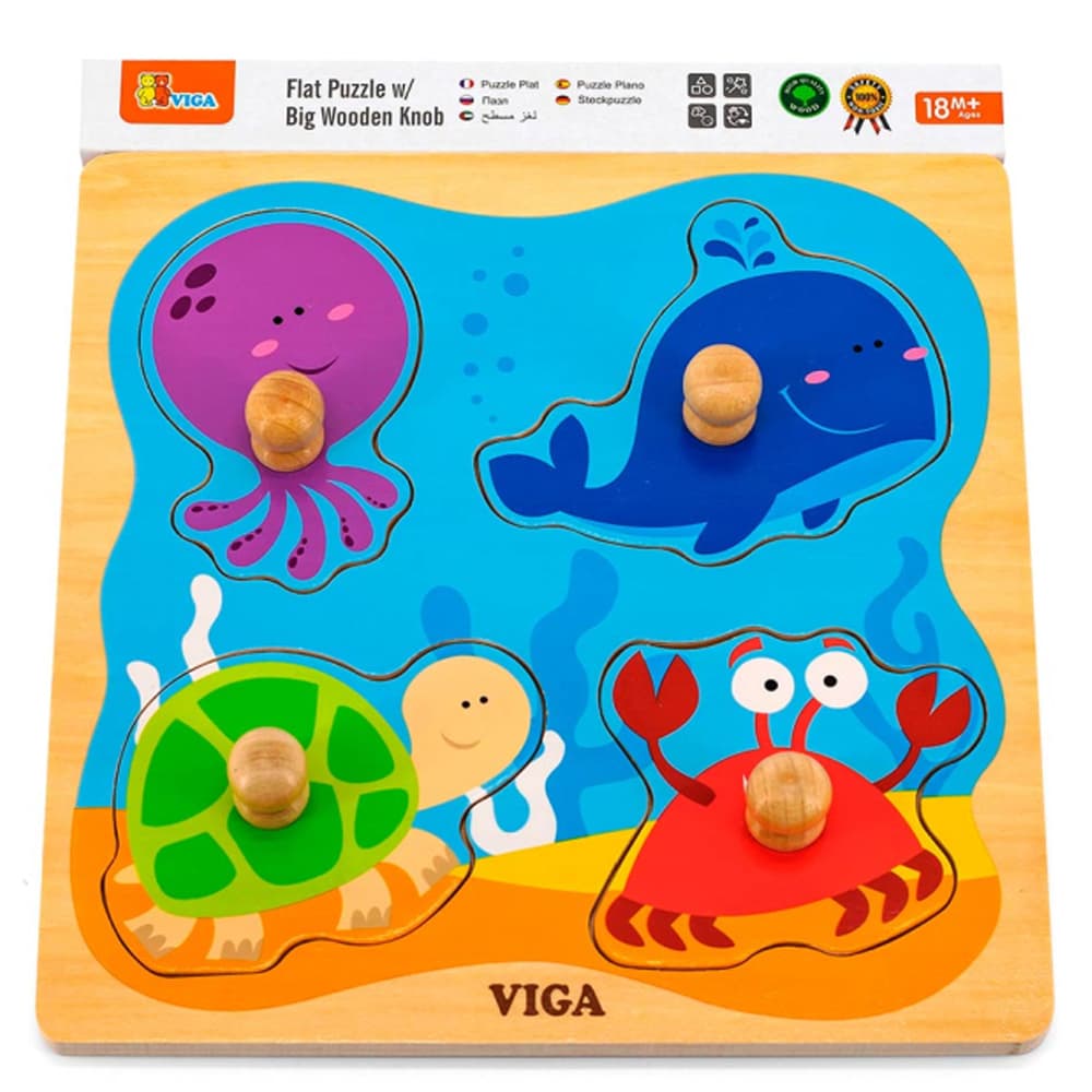 Пазл деревянный Viga Toys Морские обитатели 50132