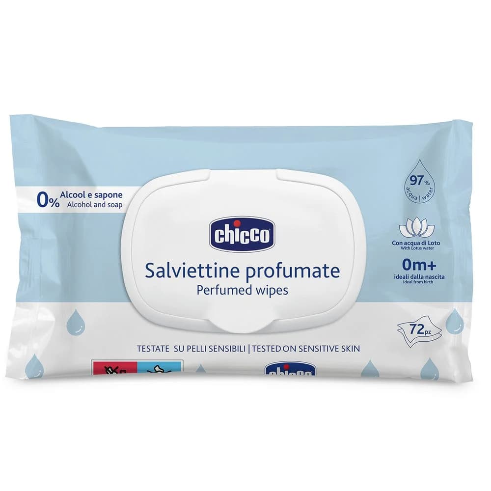 Салфетки влажные c экстрактом лотоса Chicco 72шт 12050.00