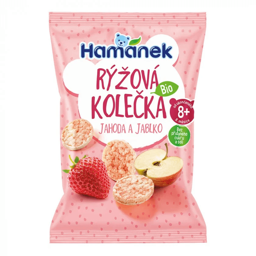 Хлебцы рисовые клубника и яблоко Hamanek 35г 1215305 Хлебцы рисовые клубника и яблоко Hamanek 35г 1215305