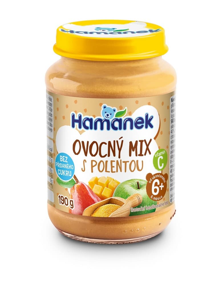 Пюре Hamanek фруктовий мікс із кукурудзяною кашею 190г 1215372 Пюре Hamanek фруктовий мікс із кукурудзяною кашею 190г 1215372