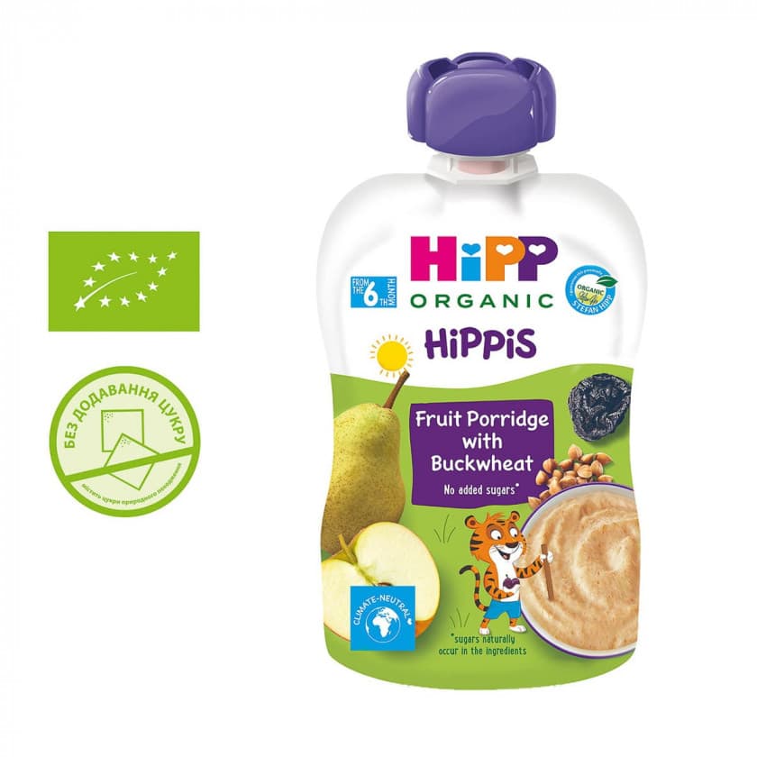 Пюре-каша гречневая с фруктами HIPP 100г 4704 Пюре-каша гречневая с фруктами HIPP 100г 4704