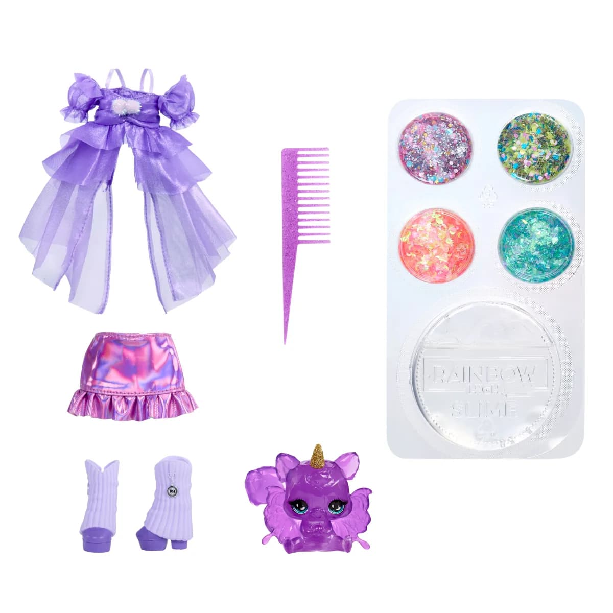 Ігровий набір з лялькою Rainbow High Rainbow Shimmers Віолетта 122425 фото 3 Ігровий набір з лялькою Rainbow High Rainbow Shimmers Віолетта 122425 фото 3