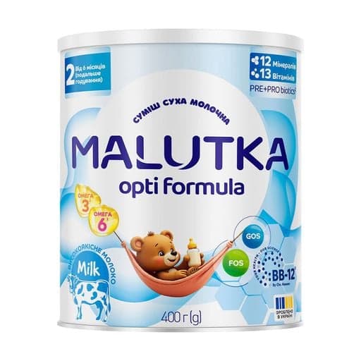 Смесь молочная Малюк Хорольський Malutka Opti Formula 2 400г 503344