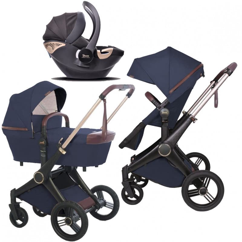 Коляска универсальная 3в1 Shom Roberto Verino Elegance 0320/2517 Navy Blue